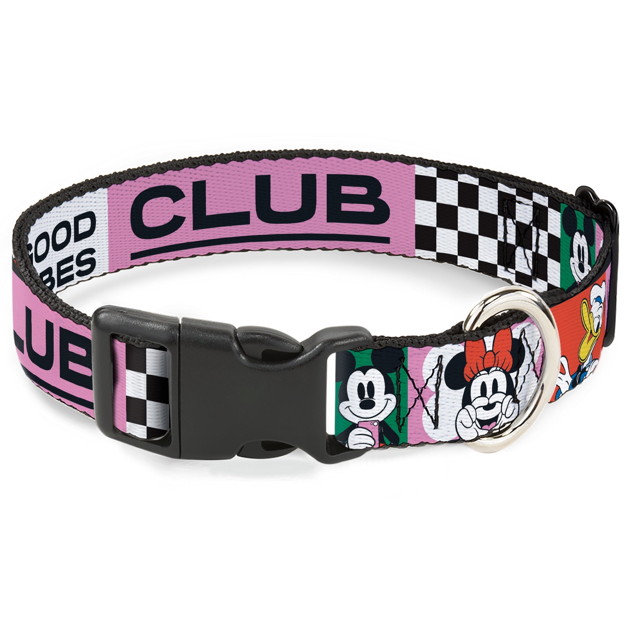 Plastic Clip Collar - Sensational Six GOOD VIBES CLUB Pose Blocks Multi Color