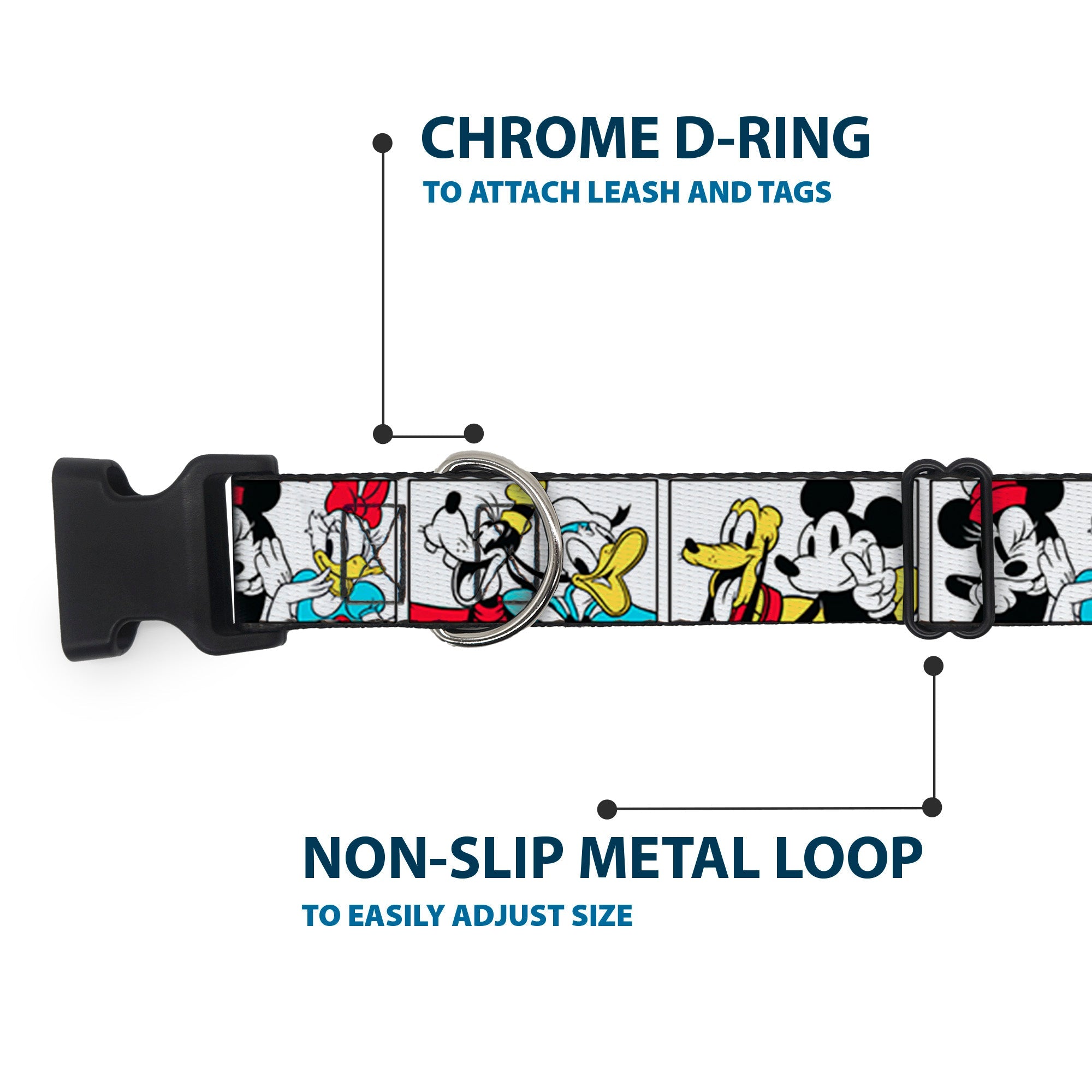 Plastic Clip Collar - Sensational Six Buddy Pose Blocks White/Multi Color