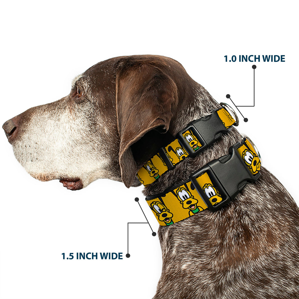 Plastic Clip Collar - Disney Pluto Expressions Orange
