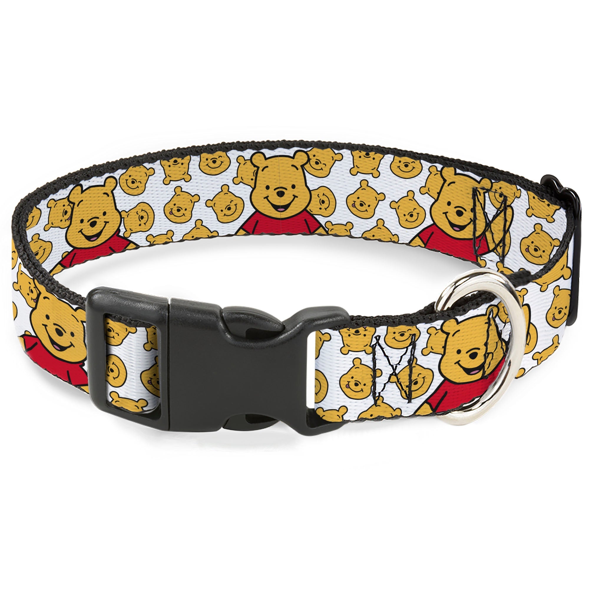 Plastic Clip Collar - Winnie the Pooh Chibi Pose and Expressions Scattered White