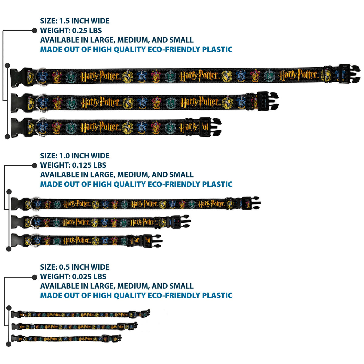 Plastic Clip Collar - HARRY POTTER Houses