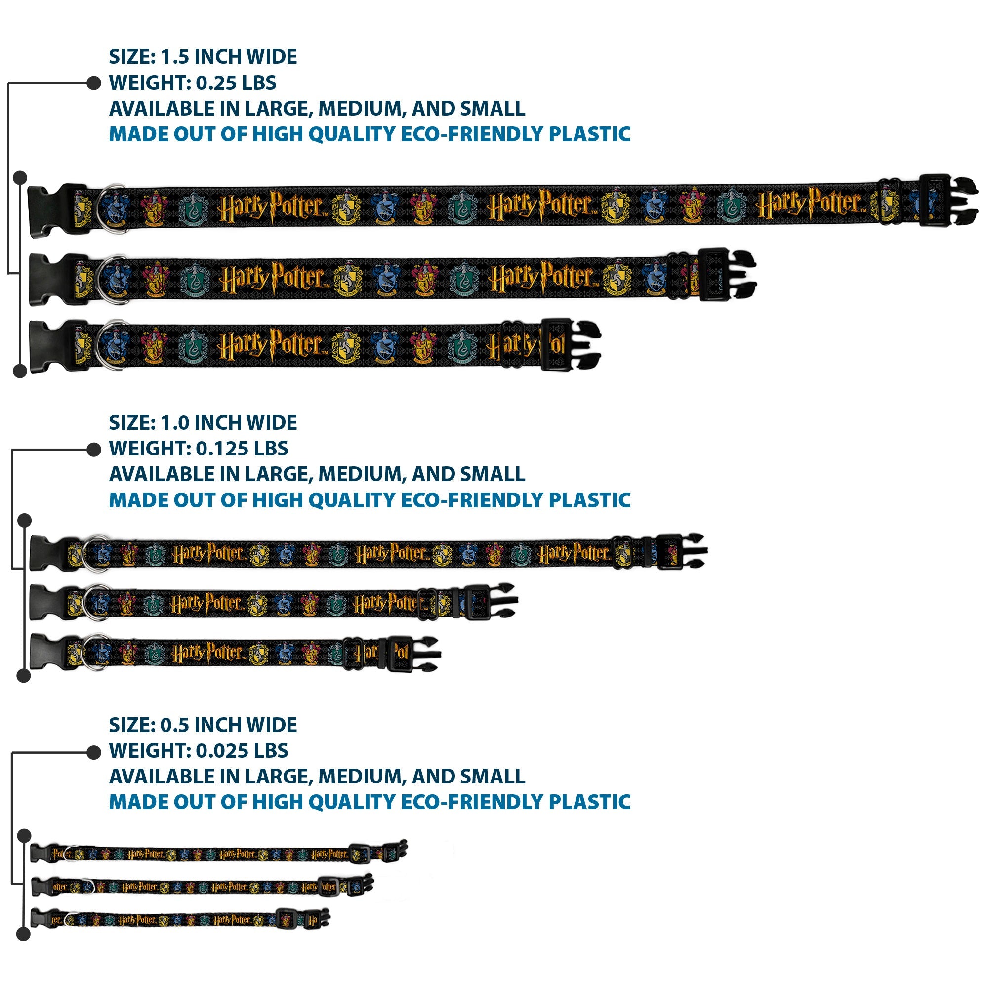 Plastic Clip Collar - HARRY POTTER Houses
