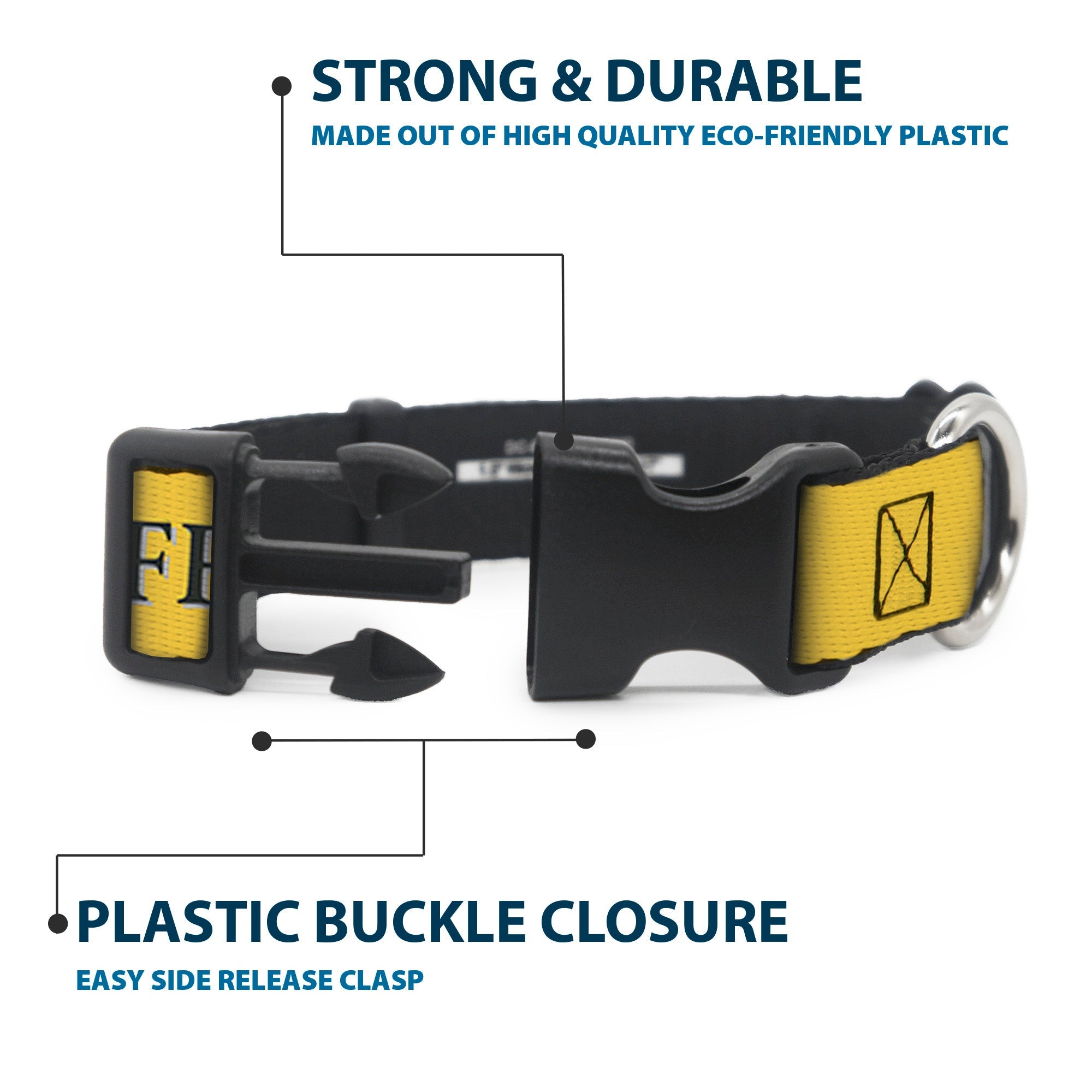 Plastic Clip Collar - Harry Potter HUFFLEPUFF & Crest Yellow/Black