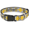 Buckle-Down Harry Potter Hufflepuff & Stars Argyle Plaid Plastic Clip Dog Collar
