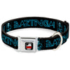 Buckle-Down The Big Bang Theory Sheldon & Bazinga! Black & Blue Glow Seatbelt Buckle Dog Collar