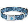Blue's Clues Paw Full Color Blues Seatbelt Buckle Collar - Blue's Clues Blue Poses Scattered Blues