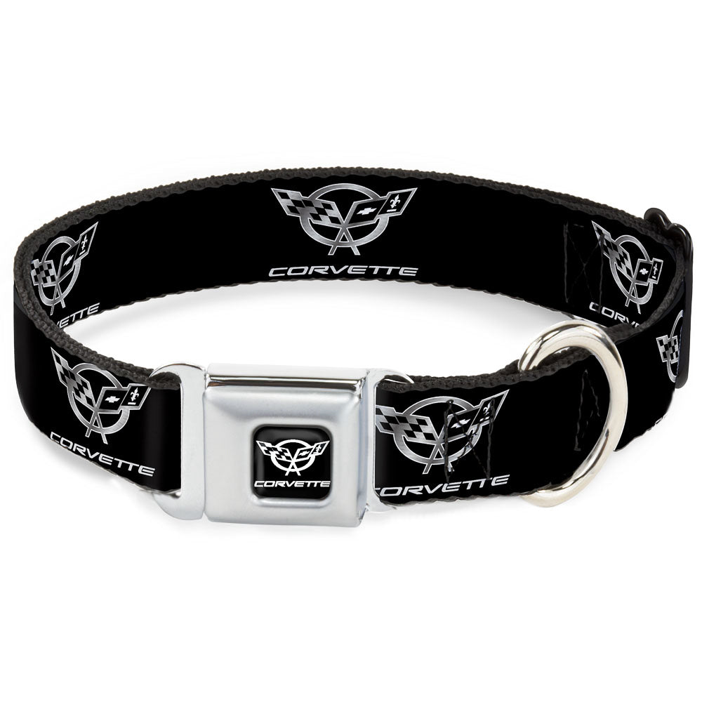 Corvette Seatbelt Buckle Collar - Corvette Black/Silver REPEAT