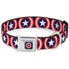 Buckle-Down Marvel Captain America Shield Repeat Seatbelt Buckle Dog Collar