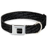 CHARGER Script Emblem Corner Full Color Black/Silver Fade/White Seatbelt Buckle Collar - CHARGER Script Emblem Repeat Black/Grays