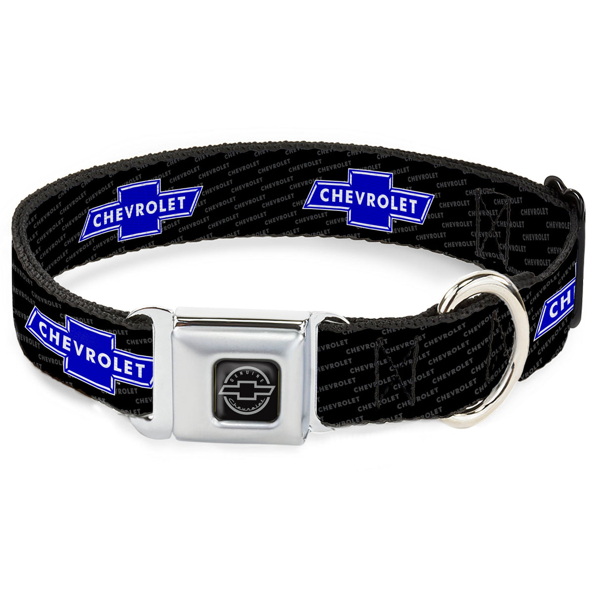 Buckle-Down Chevy Bowtie Repeat Seatbelt Buckle Dog Collar