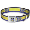 CHEVROLET SUPER SERVICE Logo Full Color Black/Blue/Yellow/White Seatbelt Buckle Collar - CHEVROLET SUPER SERVICE Logo/Stripe Blue/White/Yellow