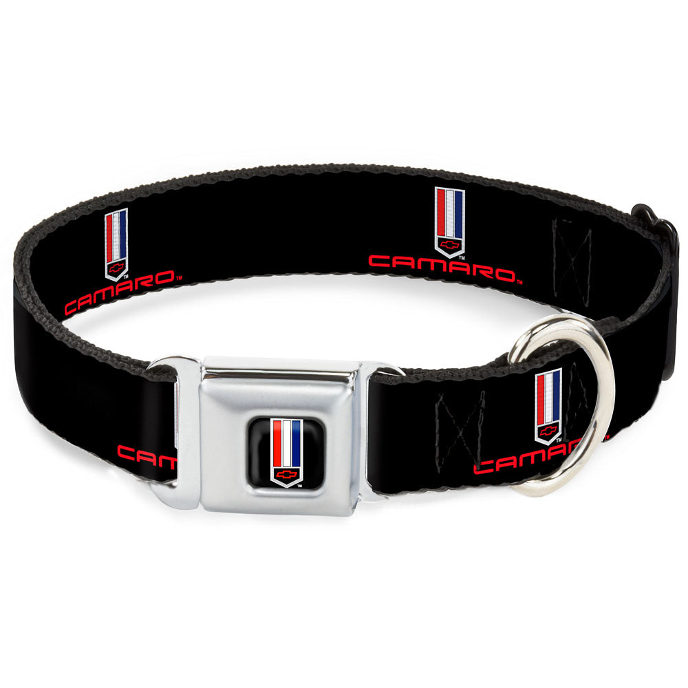 Camaro Badge Full Color Seatbelt Buckle Collar - CAMARO Badge Logo REPEAT