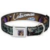 Buckle-Down DC Catwoman-Nine Lives of a Feline Fatale Bombshell Seatbelt Buckle Dog Collar