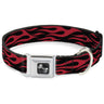 Dog Bone Seatbelt Buckle Collar - Flame Red