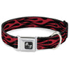 Buckle-Down Flame Red Seatbelt Buckle Dog Collar