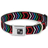 Dog Bone Seatbelt Buckle Collar - Arrows Black/Multi Color