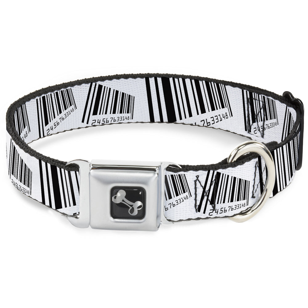 Dog Bone Seatbelt Buckle Collar - Barcode