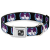 Buckle-Down Dopey Eyes Black & Baby Seatbelt Buckle Dog Collar