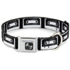 Buckle-Down DC Cassette Tape Seatbelt Buckle Dog Collar