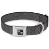 Dog Bone Seatbelt Buckle Collar - Elephant Crackle Grays
