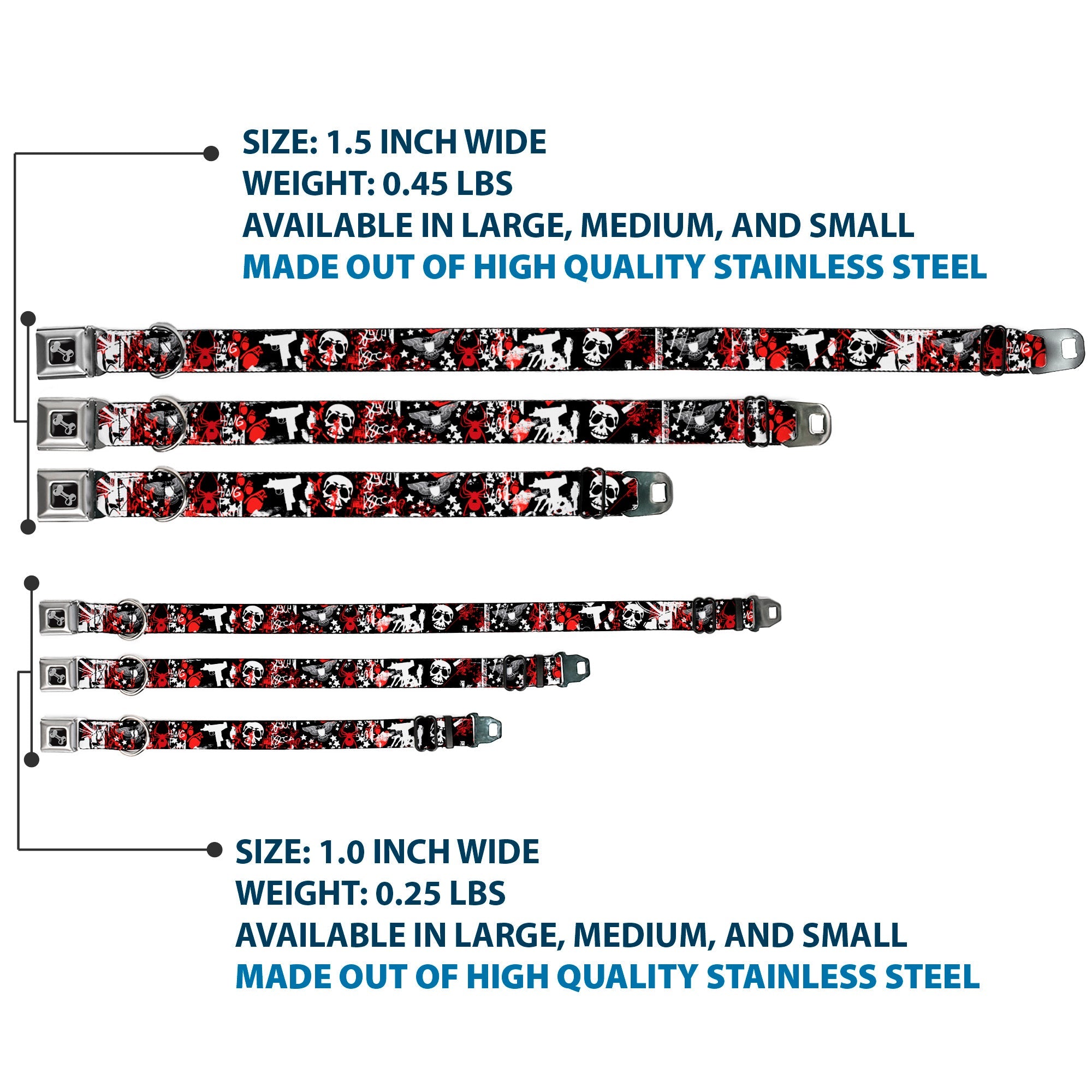 Buckle-Down Seatbelt Buckle Dog Collar - Graffiti Men's