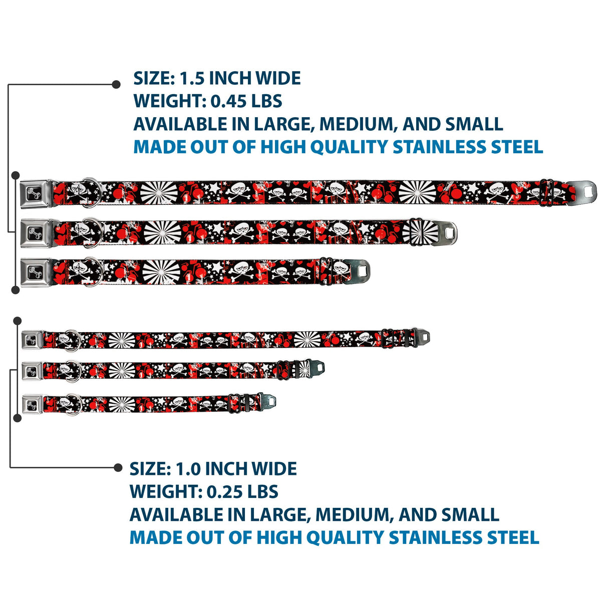 Buckle-Down Seatbelt Buckle Dog Collar - Graffiti Womens
