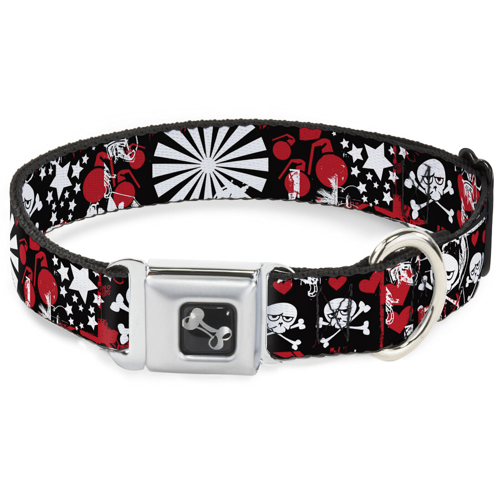 Buckle-Down Seatbelt Buckle Dog Collar - Graffiti Womens
