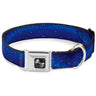 Dog Bone Seatbelt Buckle Collar - Galaxy Arch Blues/White