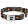 Buckle-Down Hot Rod with Flames Seatbelt Buckle Dog Collar