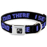 Dog Bone Seatbelt Buckle Collar - I SEE WHAT YOU DID THERE Weathered Black/Purple