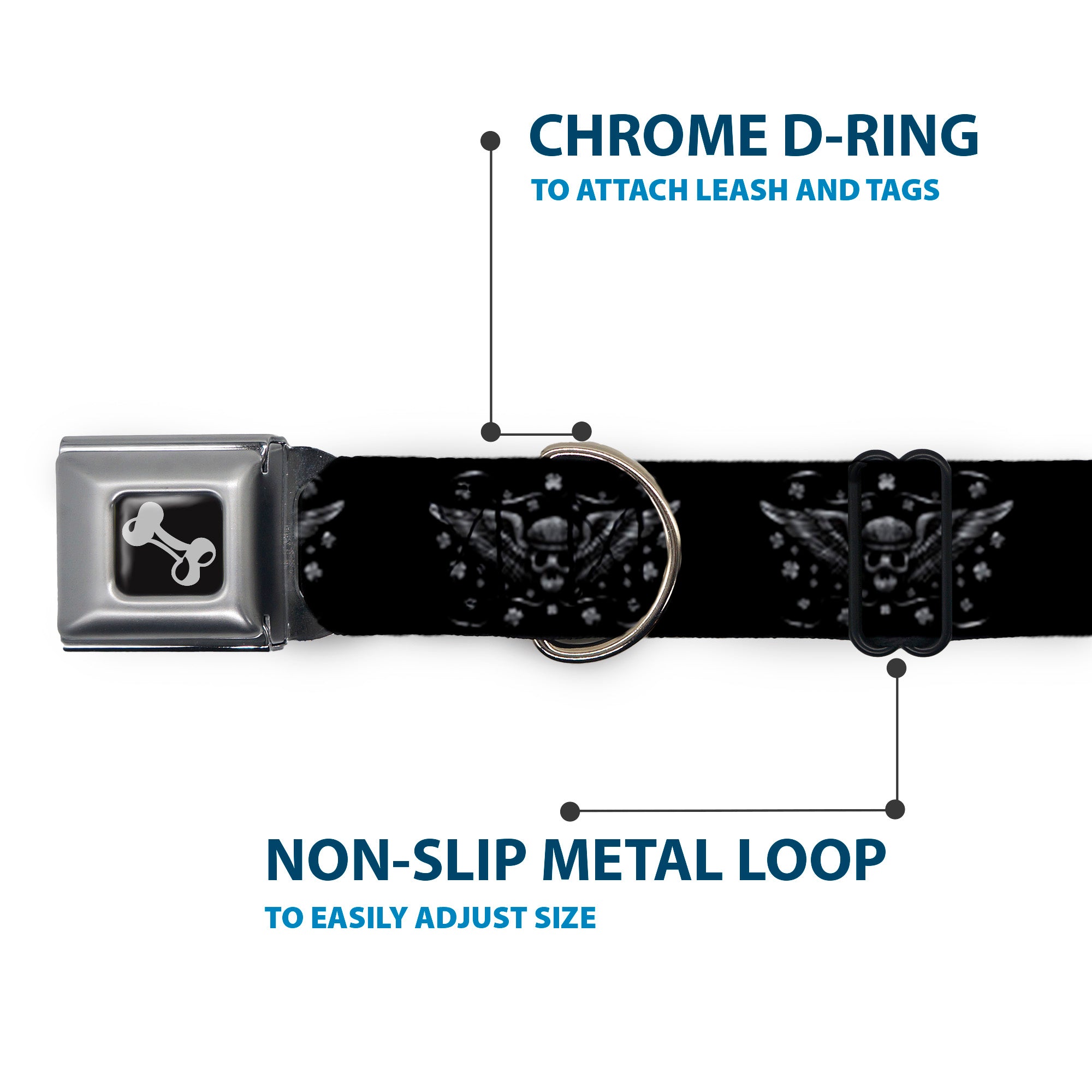 Buckle-Down I "Heart House Music" Seatbelt Buckle Dog Collar