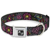 Buckle-Down Love Kills Gray Seatbelt Buckle Dog Collar