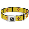 Buckle-Down New Mexico Flag & Black Seatbelt Buckle Dog Collar