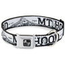 Dog Bone Seatbelt Buckle Collar - Oregon MT. HOOD Scenery White/Grays
