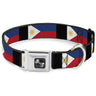 Dog Bone Seatbelt Buckle Collar - Philippines Flags