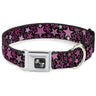 Dog Bone Seatbelt Buckle Collar - Stargazer Black/Pink