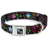 Dog Bone Seatbelt Buckle Collar - Stargazer Black/Multi Color
