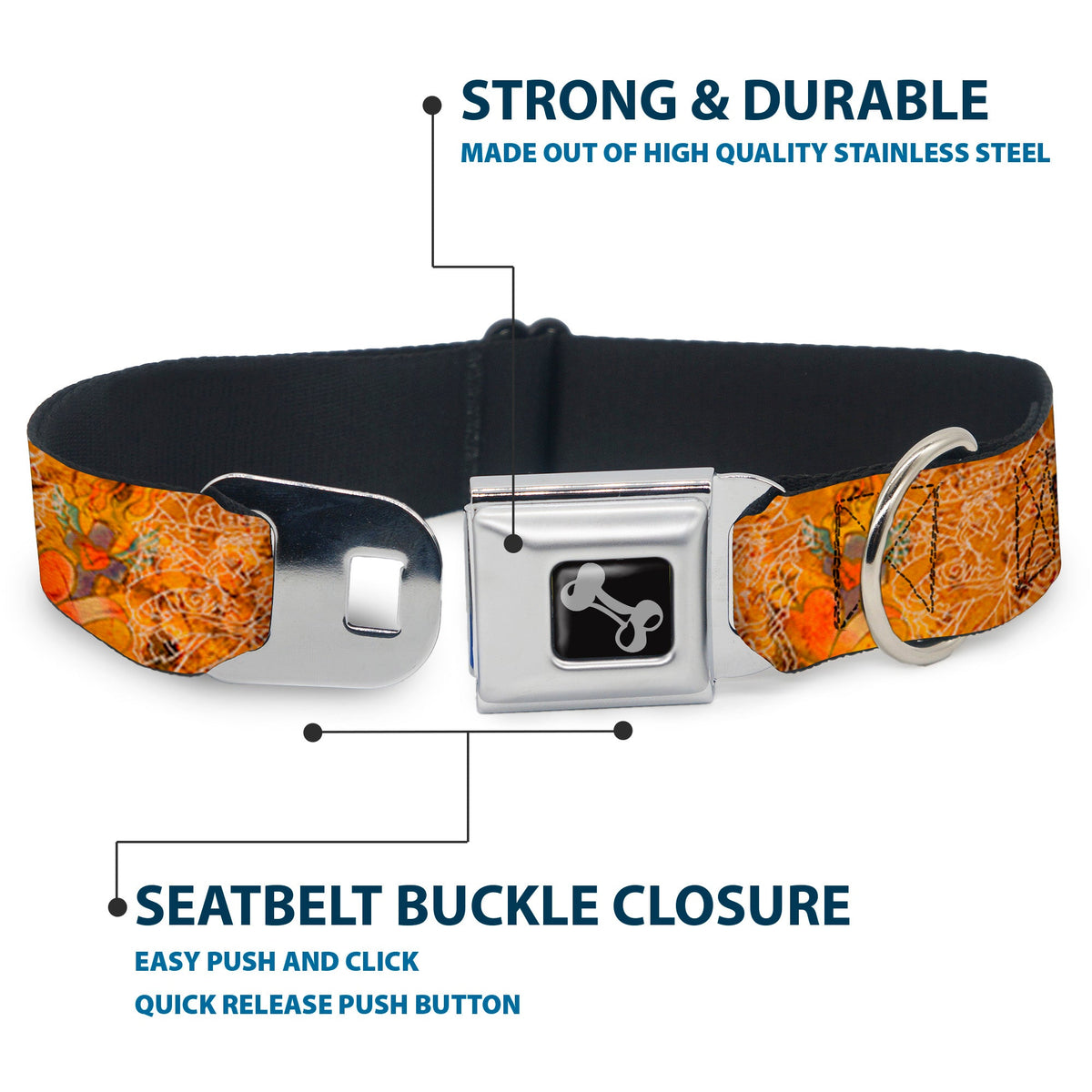 Dog Bone Seatbelt Buckle Collar - TJ-Religious