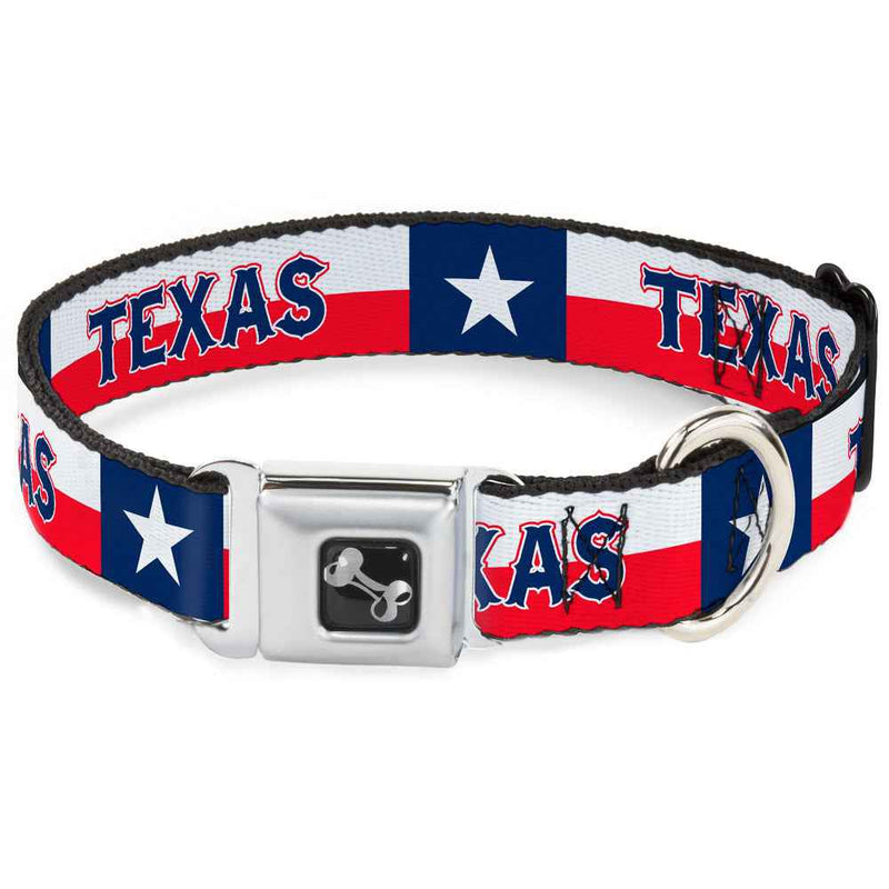 Buckle-Down Texas Flag/Texas Seatbelt Buckle Dog Collar