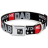 Dog Bone Seatbelt Buckle Collar - WATCH ME DAB/Stars Black/Red/White/Crackle Gray