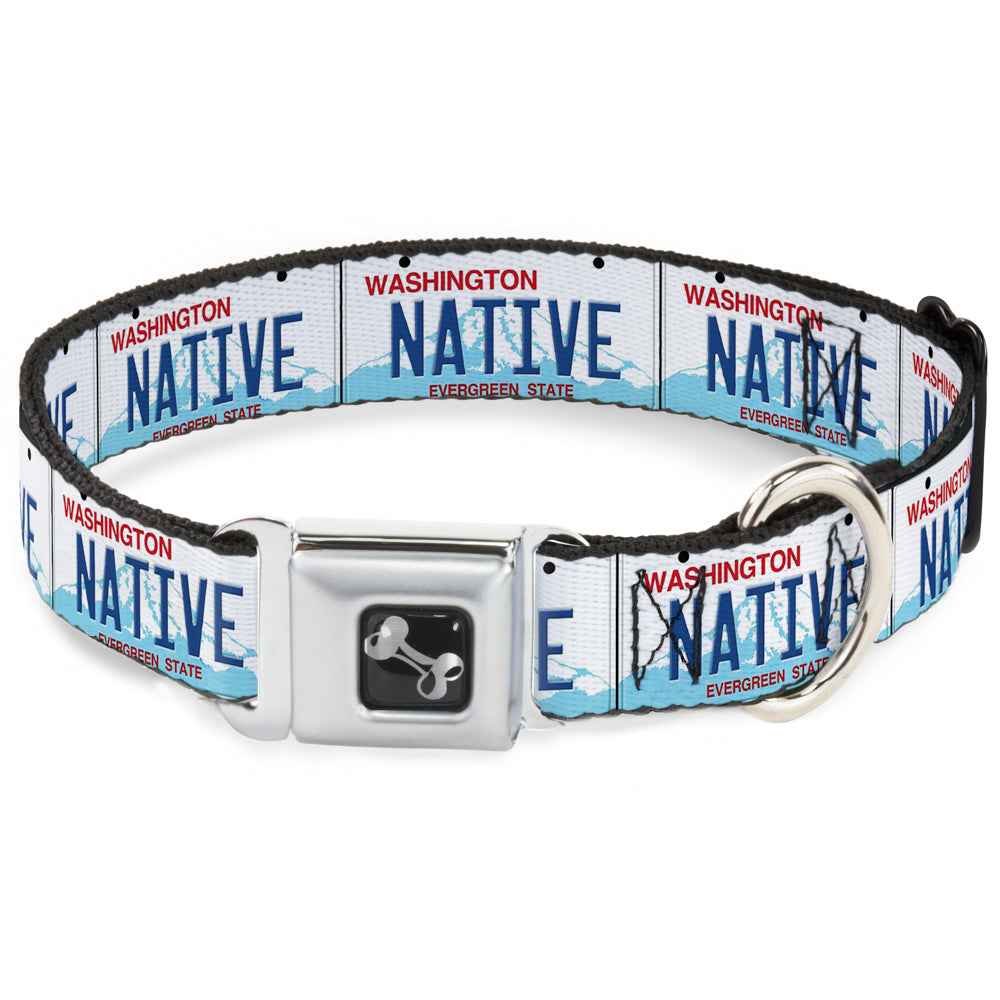 Buckle-Down Washington License Plate Native Seatbelt Buckle Dog Collar