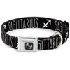 Buckle-Down Zodiac Sagittarius & Symbol Seatbelt Buckle Dog Collar