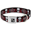 Buckle-Down Brass Knuckles & Skulls & Roses Seatbelt Buckle Dog Collar
