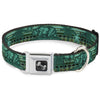 Buckle-Down Cali Bear & Palm Trees & Geometric Seatbelt Buckle Dog Collar