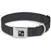 Buckle-Down Diamond Plate Gray Seatbelt Buckle Dog Collar