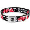 Buckle-Down Steaks with T-Bone Text Seatbelt Buckle Dog Collar