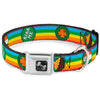 Buckle-Down St. Pats Rainbow & Coins Seatbelt Buckle Dog Collar