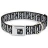 Dog Bone Seatbelt Buckle Collar - Cherries Scattered/Vertical Stripe White/Black/Grays