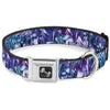 Buckle-Down Crystals2 Blue/Purple Seatbelt Buckle Dog Collar