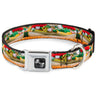 Dog Bone Seatbelt Buckle Collar - Chicago Style Hot Dog Vivid